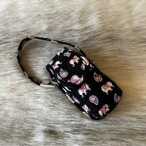 Vintage VERA BRADLEY Pink Elephants 2007 Phone Case Credit Cards Lipstick Case